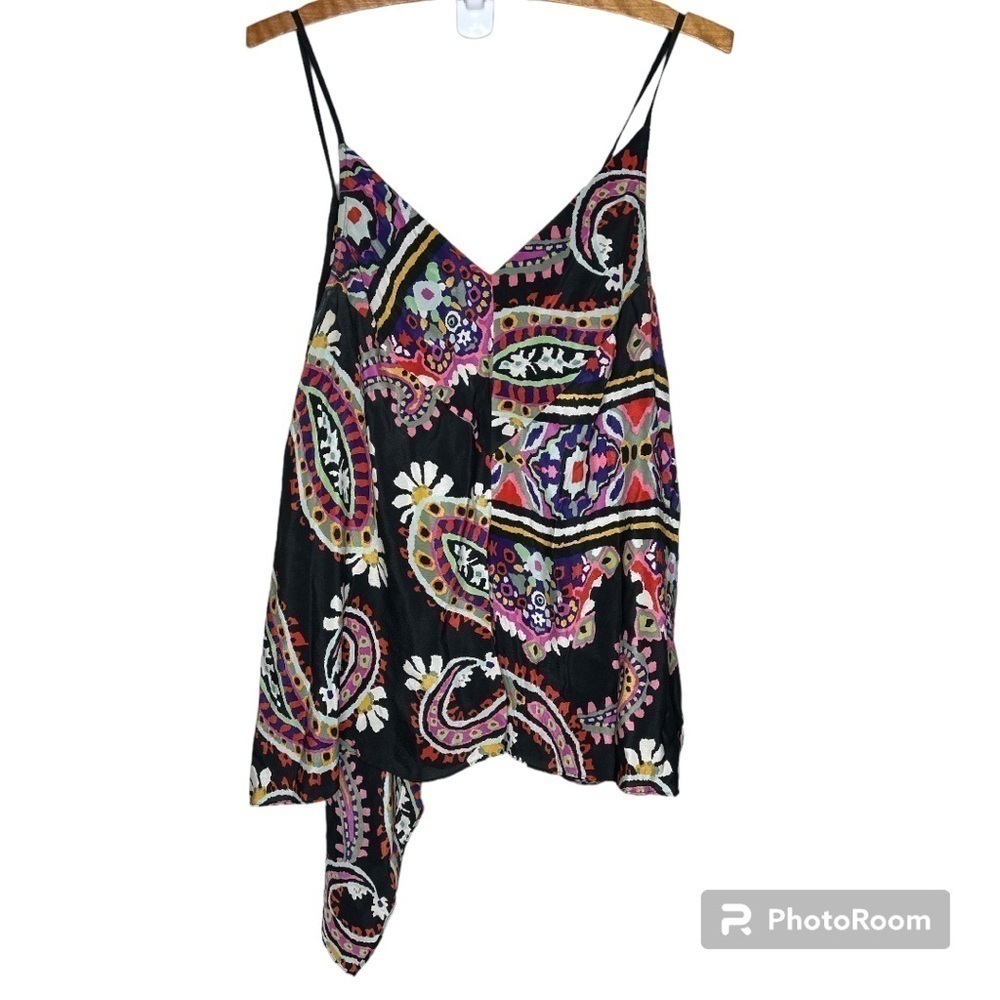 ANTHROPOLOGIE HD IN PARIS Moon Struck Asymmetrical 100% Silk Cami Top Si… - Picture 3 of 14